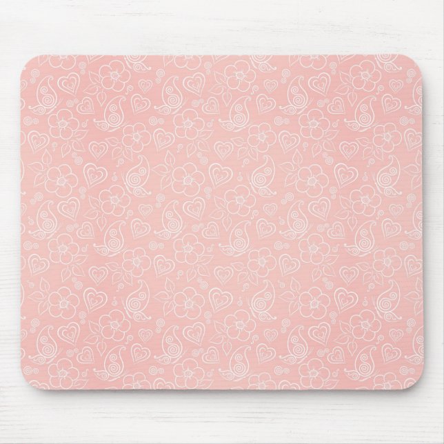 Dekoratives Blumenmuster Mousepad (Vorne)