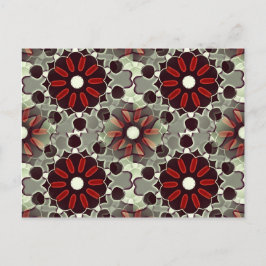 Dekoratives Blumenmuster Postkarte