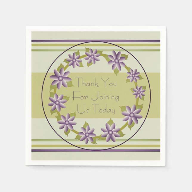 Dekoratives Blumenmuster Serviette (Vorderseite)