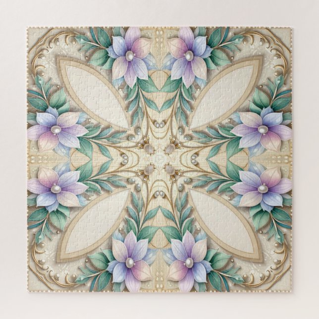 Dekoratives Blumenpuzzle (Vertikal)