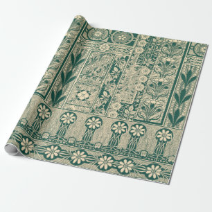 Dekoratives botanisches Art Nouveau-Muster Geschenkpapier