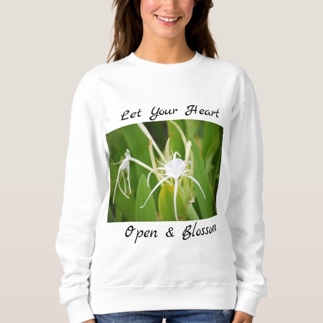 Dekoratives Botanisches BlumenSweatshirt Sweatshirt (Vorderseite)