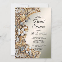 Dekoratives Brautparty aus Gold