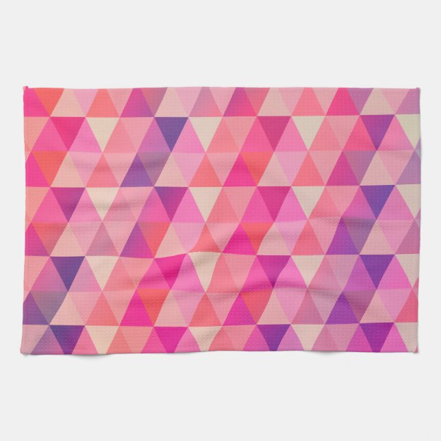 Dekoratives buntes geometrisches Dreieck-Muster Küchentuch (Horizontal)