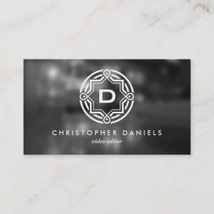 DEKORATIVES CIRCLE-LOGO mit IHREM ERSTEN Foto Visitenkarte
