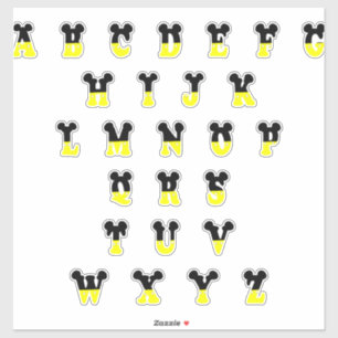 Dekoratives Disney-Alphabet Aufkleber