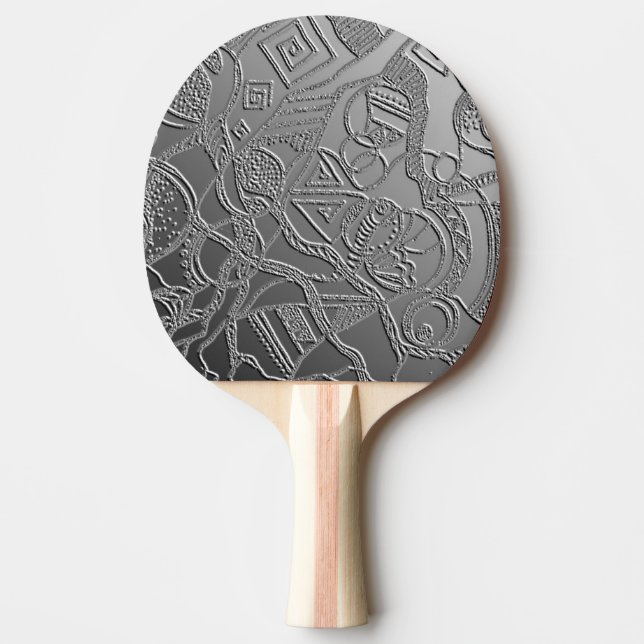 Dekoratives Doodle-Muster  Tischtennis Schläger (Vorderseite)