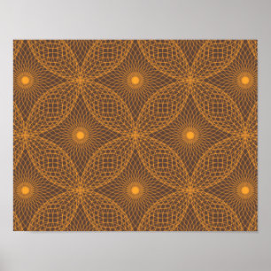 Dekoratives, elegantes, abstraktes Mandala-Muster Poster