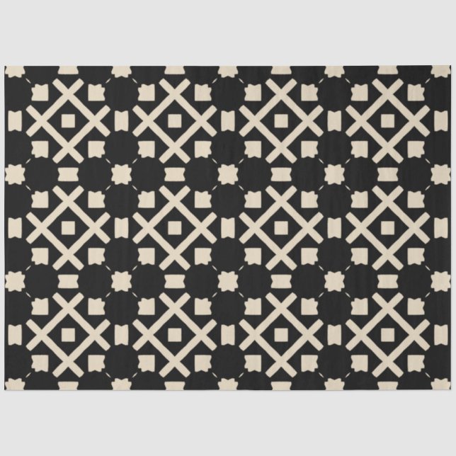 Dekoratives, elegantes, geometrisches Muster in Sc Seidenpapier (Vorderseite)