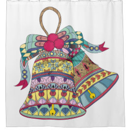 Dekoratives Element der Weihnachtsglocken Duschvorhang