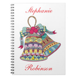 Dekoratives Element der Weihnachtsglocken Notizblock