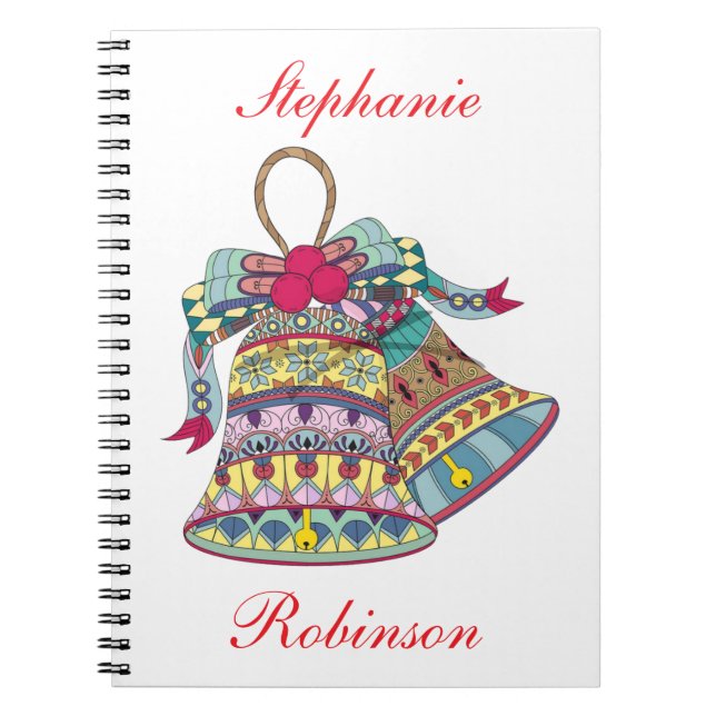 Dekoratives Element der Weihnachtsglocken Notizblock (Vorderseite)