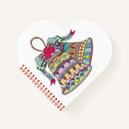 Dekoratives Element der Weihnachtsglocken Notizbuch