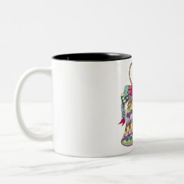 Dekoratives Element der Weihnachtsglocken Zweifarbige Tasse