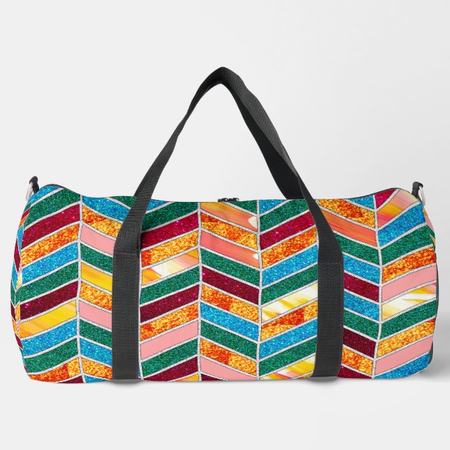 Dekoratives farbiges Muster Duffle Bag (Vorderseite)