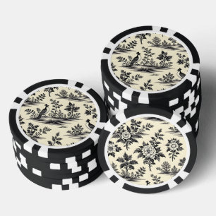 Dekoratives französisches Toile-Muster Pokerchips