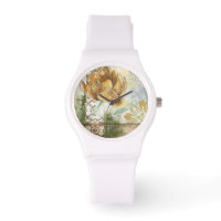 Dekoratives Fresco-Design mit Globe-Blume