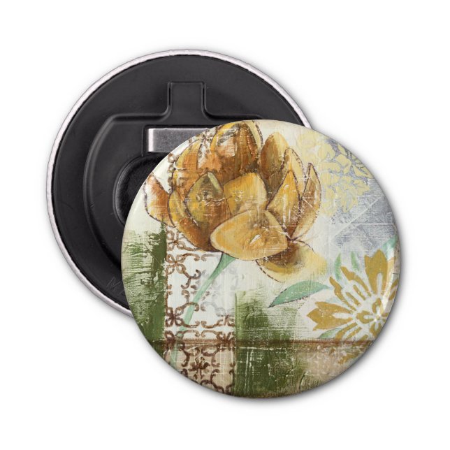 Dekoratives Fresco-Design mit Globe-Blume Flaschenöffner (Vorderseite)