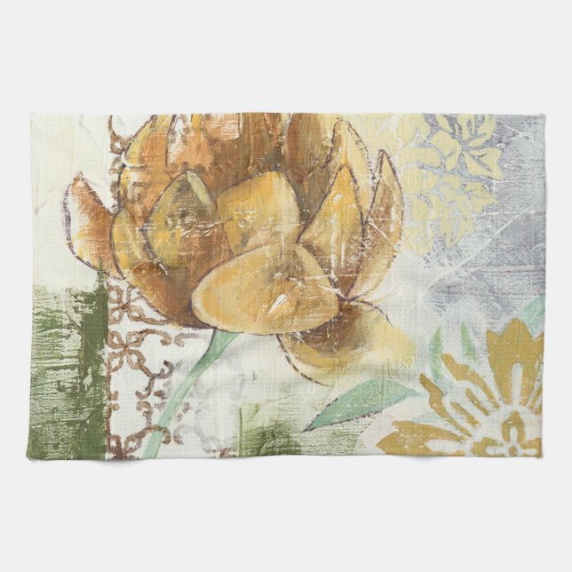 Dekoratives Fresco-Design mit Globe-Blume Küchentuch (Horizontal)