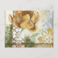 Dekoratives Fresco-Design mit Globe-Blume