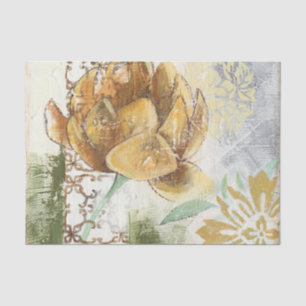 Dekoratives Fresco-Design mit Globe-Blume Seidenpapier