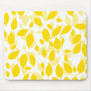 Dekoratives gelbes Blumenmuster Mousepad