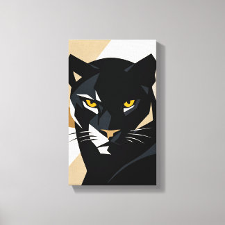 Dekoratives Gemälde (Panther-Porträt) Minimalistis Leinwanddruck