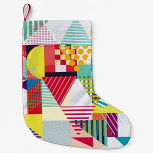 Dekoratives geometrisches, abstrakt nahtloses Must Kleiner Weihnachtsstrumpf