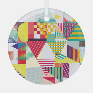 Dekoratives geometrisches, abstrakt nahtloses Must Ornament Aus Glas