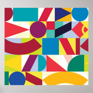 Dekoratives geometrisches Abstraktes Vintages Must Poster