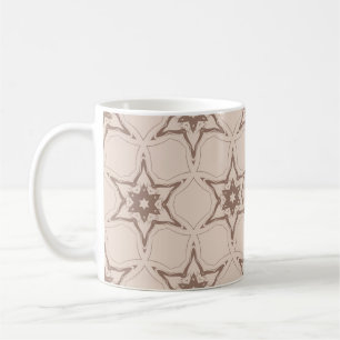 Dekoratives geometrisches Blumenmuster. Nahtloser  Kaffeetasse