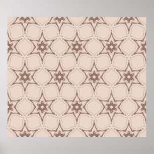 Dekoratives geometrisches Blumenmuster. Nahtloser Poster
