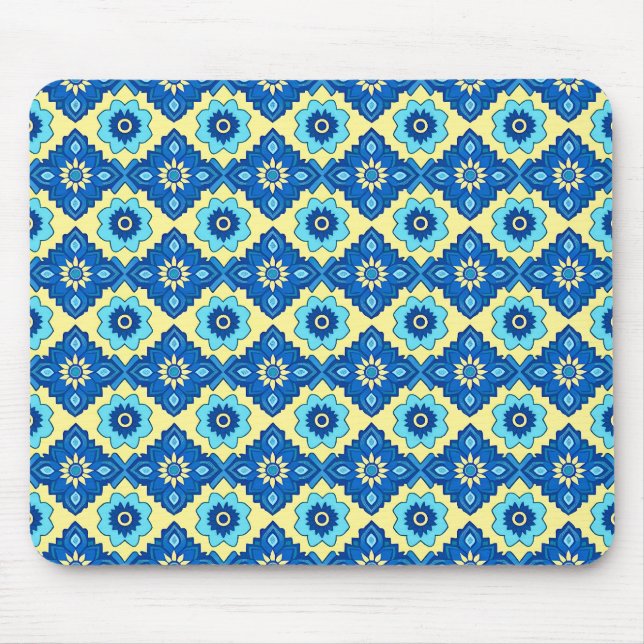 Dekoratives geometrisches Muster für Retro Mousepad (Vorne)