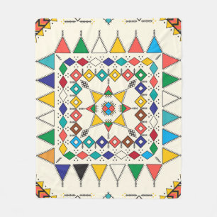 Dekoratives geometrisches Wiederholmuster, inspiri Fleecedecke