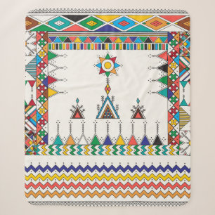 Dekoratives geometrisches Wiederholmuster, inspiri Sherpadecke