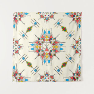 Dekoratives geometrisches Wiederholmuster, inspiri Wandteppich