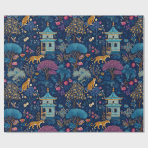 Dekoratives Geschenkpapier Chinoiserie Tiere