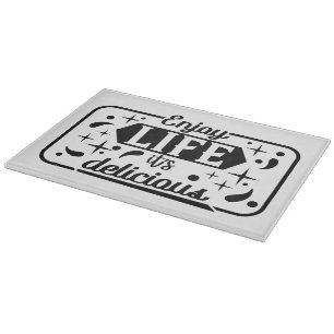 Dekoratives Glassschneidebrett 38 cm x 28 cm Schneidebrett