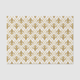 Dekoratives Gold Fleur-de-Lis-Muster Seidenpapier
