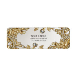 Dekoratives Gold-Rücksendeadresse-Label