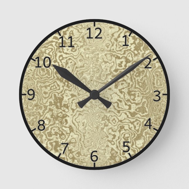 Dekoratives Gold Runde Wanduhr (Vorderseite)
