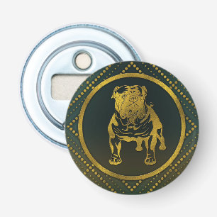 Dekoratives Goldenes geprägt - englische Bulldogg Flaschenöffner