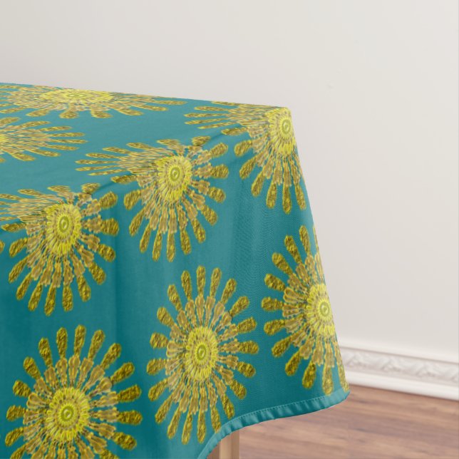 Dekoratives goldenes Sonnensymbol Tischdecke (Beispiel)