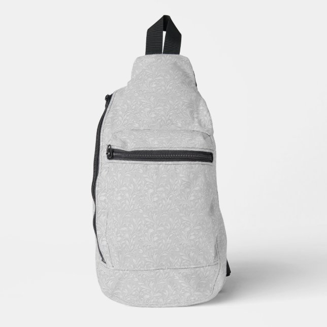 Dekoratives Grau  Crossbody Bag (Vorderseite)