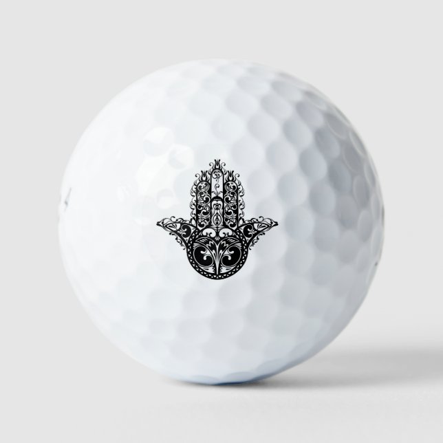 Dekoratives Hamsa Design Golfball (Vorderseite)