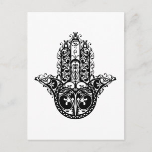 Dekoratives Hamsa Design Postkarte