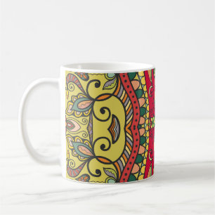Dekoratives, handGezeichnet, nahtlos Abstraktes Mu Kaffeetasse