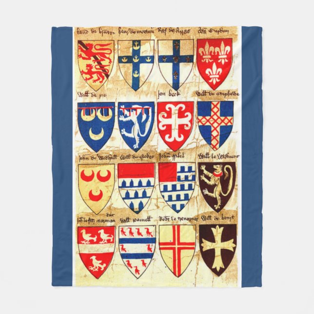 Dekoratives Heraldik-Muster Fleecedecke (Vorderseite)