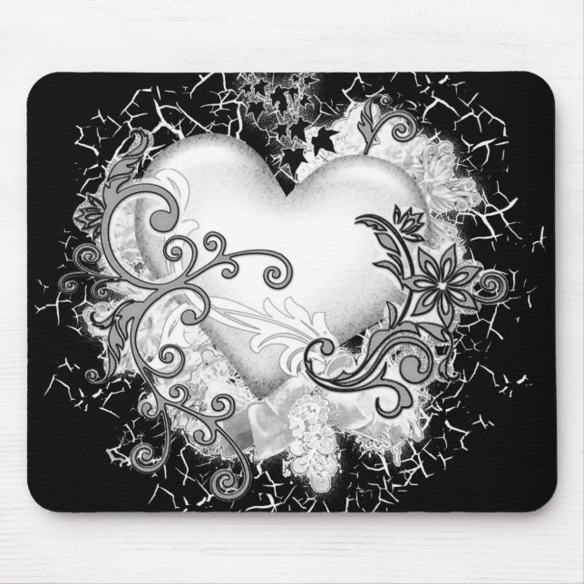 Dekoratives Herz Mousepad (Vorne)