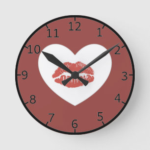 Dekoratives Herz Runde Wanduhr
